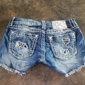 Miss me shorts denim jean cutoff 27